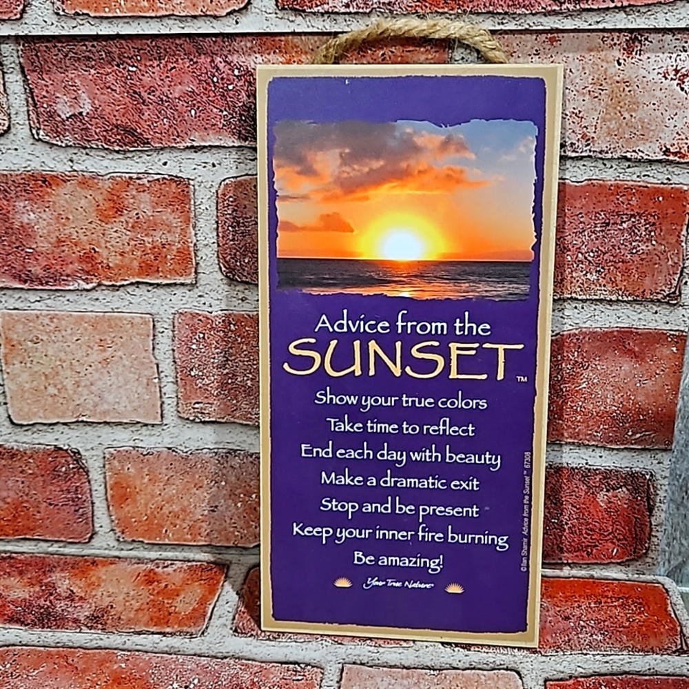 Advice from Sunset plaque